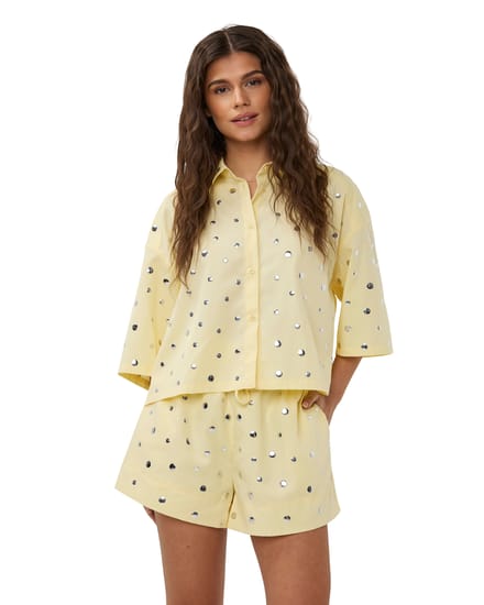Studio Amaya Niv Short Broeken Dames - Geel - Maat XS