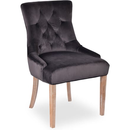 Stozy Velvet Eetkamerstoel Skye Grijs