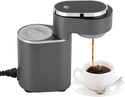 Draagbare Koffiemachine - Mini Espresso - Koffie Zetten - Instelbare Temperatuur - 150 ml - Grijs