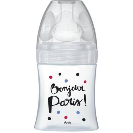Dodie Sensation+ Glazen Zuigfles 150 ml Flow 1 0-6 Maanden (Modellen : Parijs)