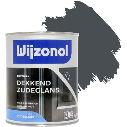 Wijzonol Dekkend Zijdeglanslak - 0,75l - 9121 - Antraciet