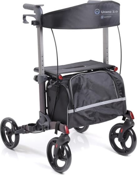 Moretti Rollator gemakkelijk opvouwbaar - Inclusief tas - Grijs