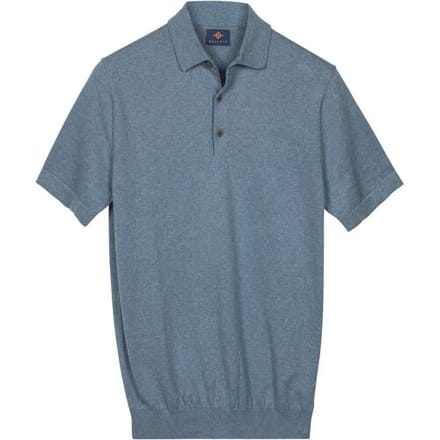 Baileys Polo Subtle Faux-Uni Short Sleeve Single Knit Riviera Blue / male