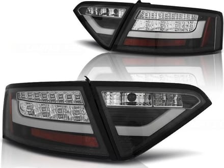 Achterlichten - AUDI A5 - 07-06 11 - ZWART - LED STRIP