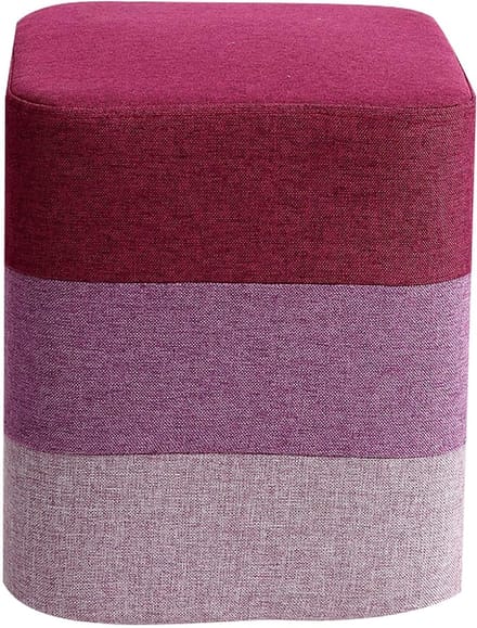 Creatieve kruk - Voetensteun kruk - Voeten rusten - Massief houten frame - 29x29x35 cm - Rood