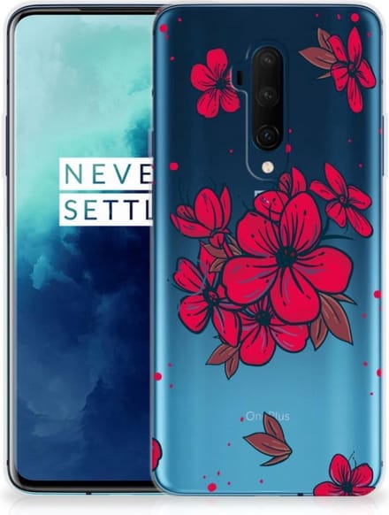 Back Cover voor OnePlus 7T Pro TPU Case Blossom Red