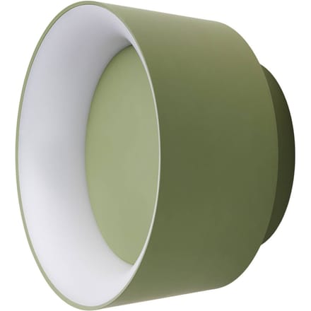 LOOM DESIGN LED plafondlamp Cookie, groen aluminium Ø 15 cm