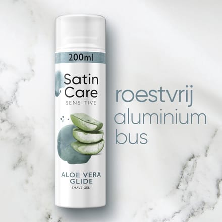 Satin Care - Scheergel - Sensitive - Aloe Vera Glide - Voordeelverpakking 2x 200ml