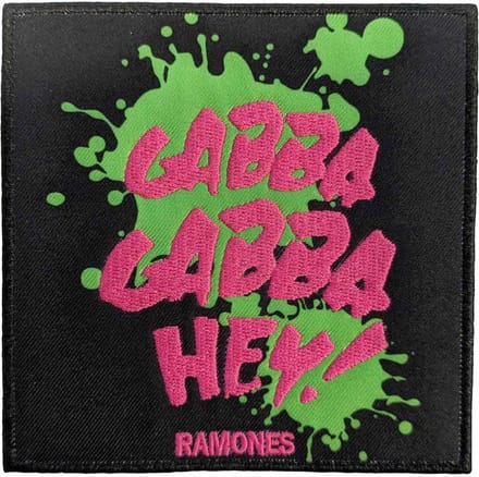 Ramones - Gabba Gabba, Hey Patch - Zwart