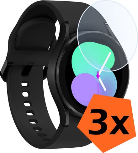 Screenprotector - Geschikt voor Samsung Watch 5 40 mm Screenprotector Bescherm Glas - Screen Protector Geschikt voor Samsung Galaxy Watch 5 (40 mm) Screenprotector Tempered Glass - 3 PACK