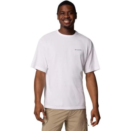 Columbia Heren Cedar Trail rug T-shirt met opdruk (Wit)