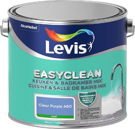 Levis - Easyclean Keuken & Badkamer Mix - Clear Purple A60 - Mengverf - 2,5 L