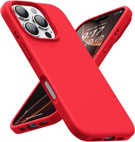 Arara Hoesje Geschikt voor iPhone 16 Pro Max Hoesje Siliconen - liquid Backcover - Rood