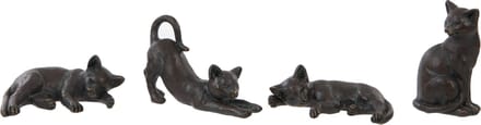 Set van 4 poezen / katten - klein formaat - set A