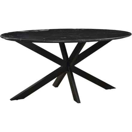 Livingfurn - Eetkamertafel - Rond - Riverwood - 180 cm - Zwart