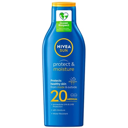 NIVEA Sun Protect &amp; Moisture Sun Lotion SPF20 200 ml