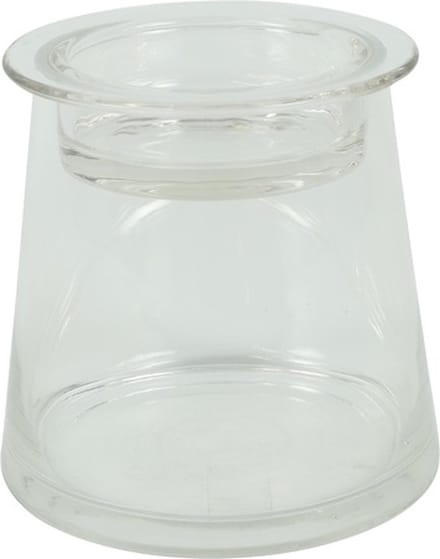 Deco glas met komdeksel helder H13,5cm