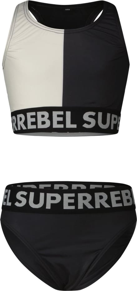 SuperRebel - Carmel-tanktop-bikini - coconut/black - Maat 164