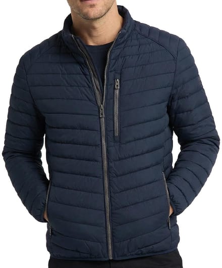 CASA MODA comfort fit tussenjas - donkerblauw - wit