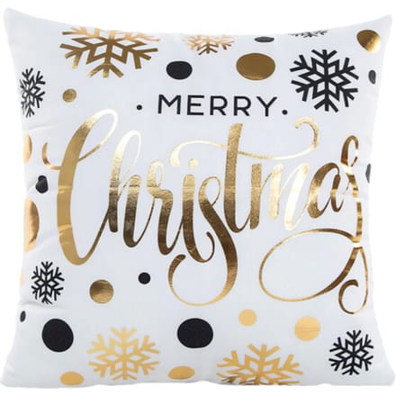 Gek op kussens! Sierkussen balls & snowflakes | 45 x 45 cm | katoen/polyester