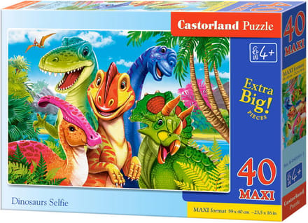 Puzzle 40 Dinosaurs Selfie - Puzzel 40 Dinosaurs Selfie