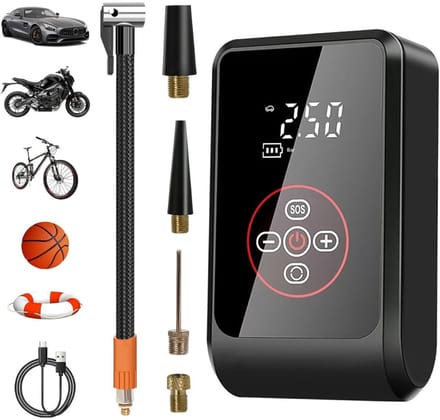DailySupplies® Autobanden Pomp - Elektrische Fietspomp - Compressor - Luchtcompressor - Zwart
