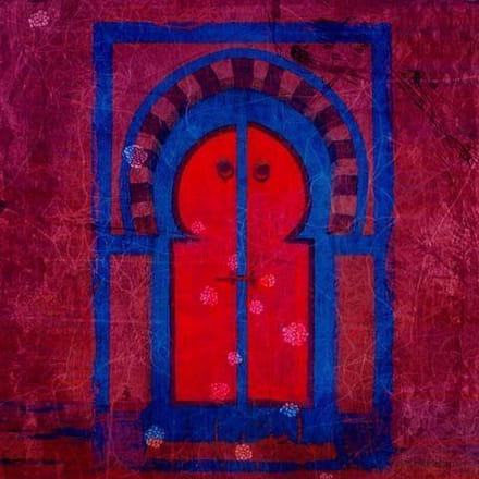 Safaary - Marokkaanse Schilderij Poort Fuchsia Roze