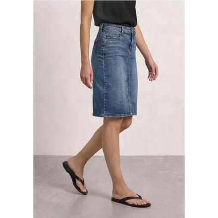 Midirok met High Waist-taille en knoopdetails