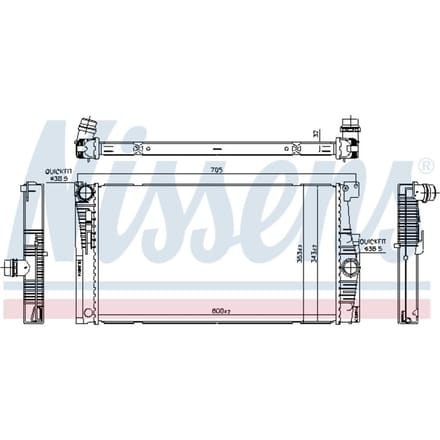 Radiator, motorkoeling NISSENS 60839
