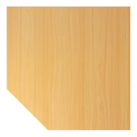 LT12 W - trapeziumvormige plaat 120 x 120 Beuken