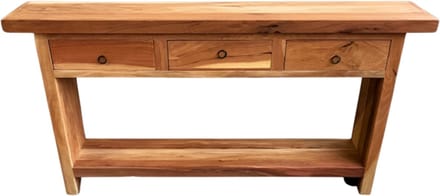 tafel Console old 3-draw. 160x30H80