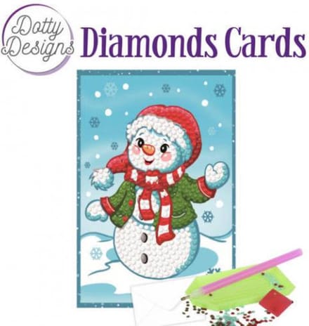 Happy Snowman Diamonds Cards by Dotty Designs