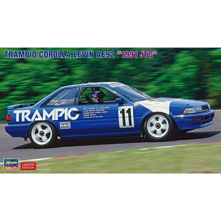 Hasegawa Modelbouwpakket Militaire voertuigen - 20717 Trampio Corolla Levin AE92 -1991 JTC- - Auto Plastic - 1:24 - Modelbouw