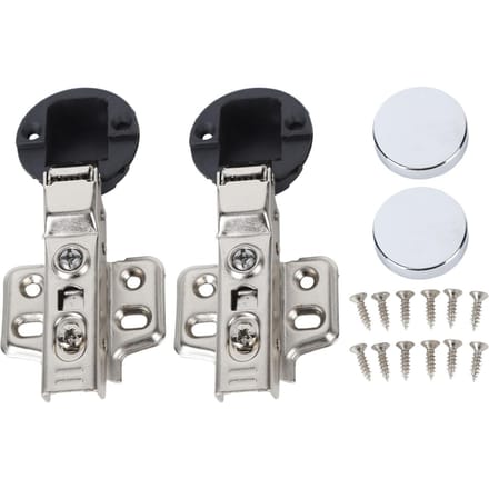 2Set Roestvrij Staal 201 Kast Glazen Deur Scharnier 35 Kom Glazen Deur Demping Buffer Scharnier Midden