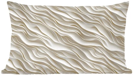 Sierkussens - Kussentjes Woonkamer - 60x40 cm - Golven - Wit - Minimalistisch