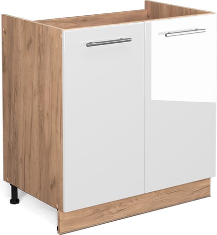 Vicco Fame-Line Wastafelkast – 80 cm, WB Antraciet Wit Hoogglans