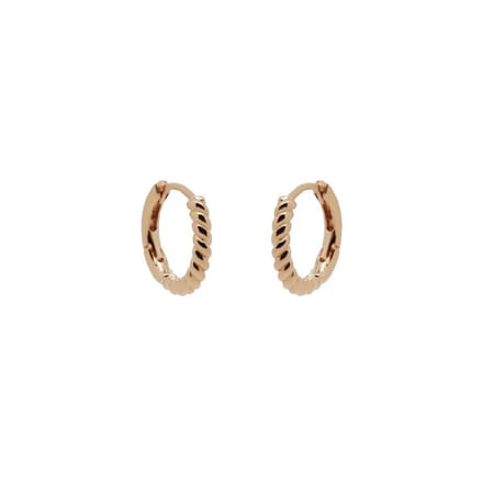 Karma Oorringen Hinged Hoops Half Twisted 10 mm Rosé