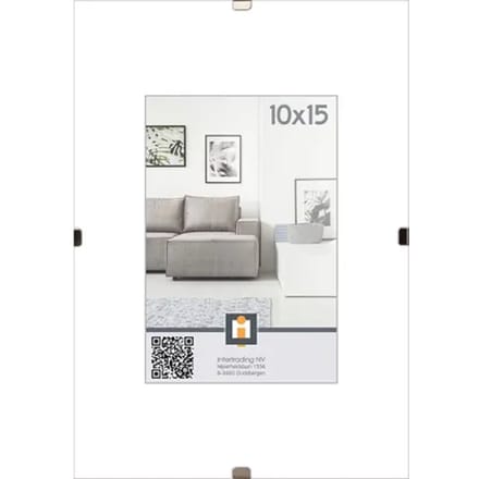 Fotolijst Glas 10 x 15 cm Euro Randloos