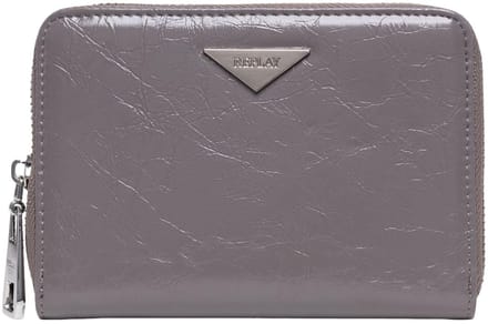 REPLAY portemonnee Zip Around Wallet Granite Gray grijs