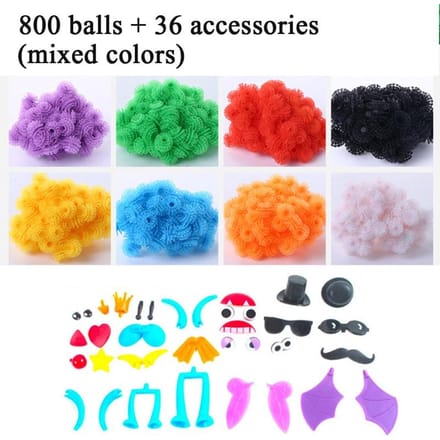 Kinderen DIY Magische Puffer Bal Creatief Constructie Speelgoed Puzzel Plakkerige Doorn Bal Cluster 3D Model Monteren Bouwstenen Cadeau