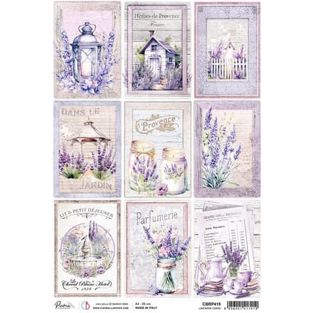 Motief strozijde "Morning Provence - Lavender Cards"