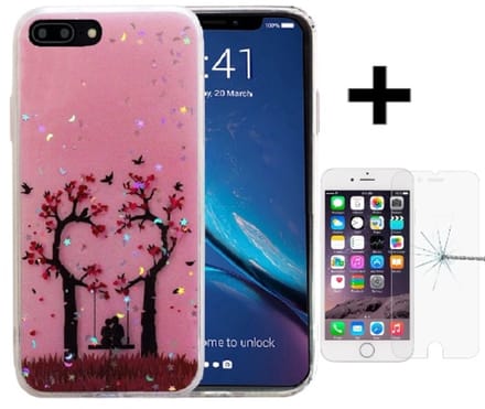 Hoesje Geschikt voor Apple iPhone 7/8 Plus silicone/TPU back cover print (2)