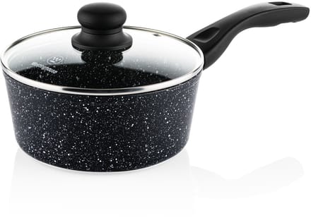 Westinghouse Steelpan – Ø 18 cm – Inductie Pan – Inclusief Deksel – Black Marble