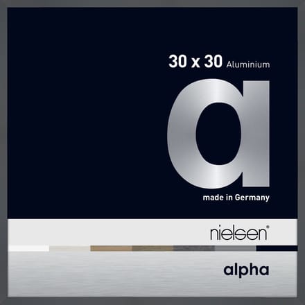 Nielsen Alpha Aluminium Wissellijst Glossy Dark Grey 30x30cm