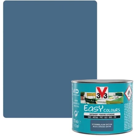 V33 Lak Easy Colours - Stormblauw - Zijdeglans 0.125l