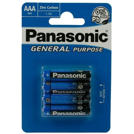 Panasonic R03 4xAAA batterijen