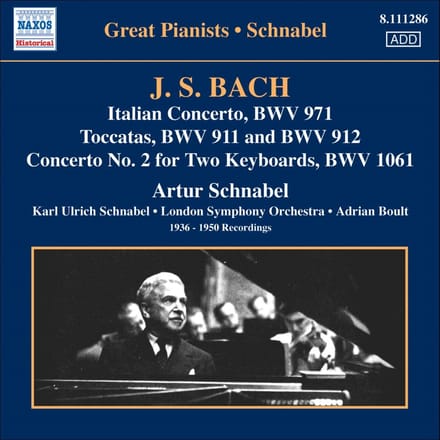 Artur Schnabel, Karl Ulrich Schnabel, London Symphony Orchestra, Adrian Boult - Schnabel Plays Bach (CD) (Remastered)