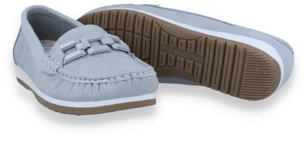 Mode-mania Dames Mocassin Grijs | Beige | Maat: 41