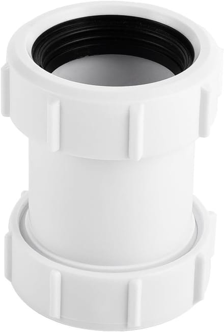 Straight Pipe Connector 40mm PVC Pipe Connector Compression Joiner Coupling Suitable 1/2 Inch Bath Waste Pipe Joiner - ShopVlot