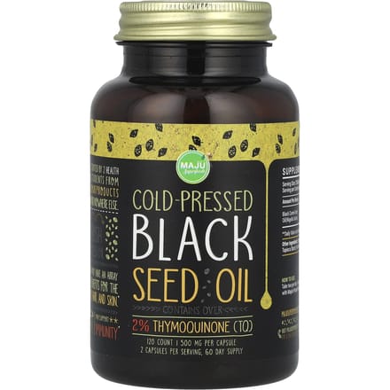 Huile de Nigelle Poussée à Froid, 500 mg, 120 Comprimés